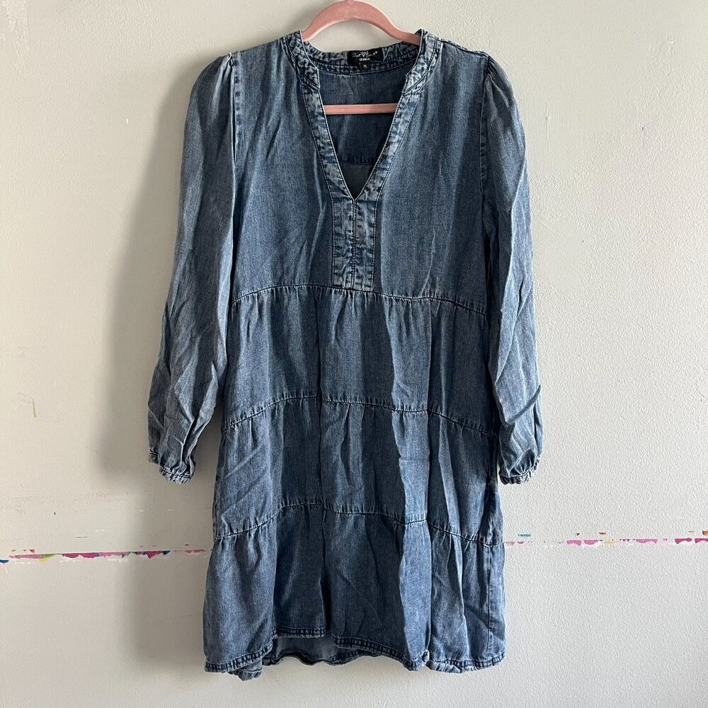 Sherin Tiered Tencel Dress, Malibu | Velvet Heart - Picture 3 of 4